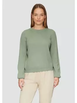 Пуловер QS Strick langarm, зеленый