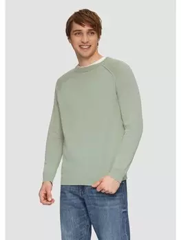 Пуловер QS Strick langarm, зеленый