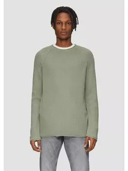 Пуловер QS Strick langarm, зеленый