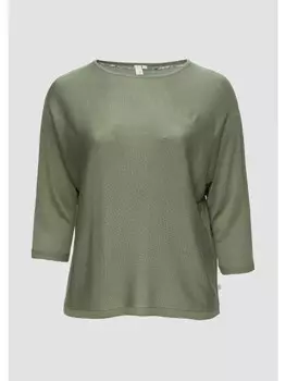 Пуловер QS Strick langarm, зеленый