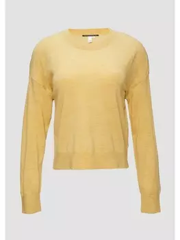 Пуловер QS Strick langarm, желтый