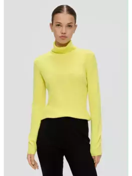 Пуловер QS Strick langarm, желтый