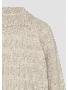 Пуловер QS Strickpullover langarm, бежевый