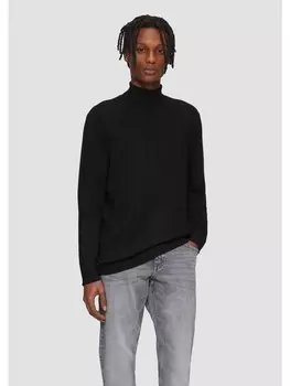 Пуловер QS Strickpullover langarm, черный