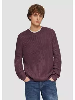 Пуловер QS Strickpullover langarm, фиолетовый