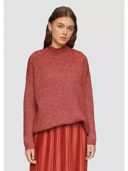 Пуловер QS Strickpullover langarm, красный