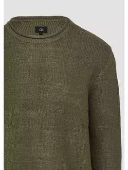 Пуловер QS Strickpullover langarm, оливковый