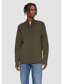 Пуловер QS Strickpullover langarm, оливковый
