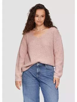 Пуловер QS Strickpullover langarm, розовый