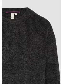 Пуловер QS Strickpullover langarm, серый