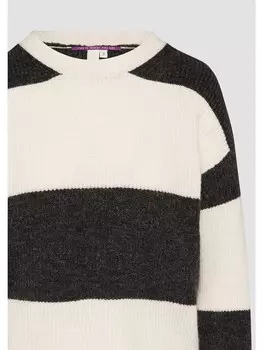 Пуловер QS Strickpullover langarm, серый