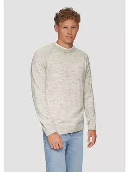 Пуловер QS Strickpullover langarm, серый