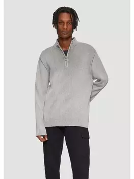 Пуловер QS Strickpullover langarm, серый