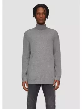 Пуловер QS Strickpullover langarm, серый