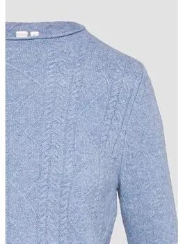 Пуловер QS Strickpullover langarm, синий