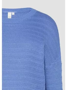 Пуловер QS Strickpullover langarm, синий