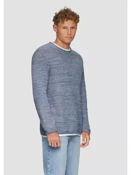 Пуловер QS Strickpullover langarm, синий