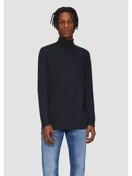 Пуловер QS Strickpullover langarm, синий