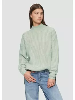Пуловер QS Strickpullover langarm, зеленый