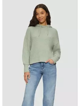 Пуловер QS Strickpullover langarm, зеленый