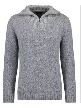 Пуловер Ragman V-Ausschnitt Pullover, серый