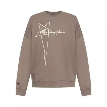 Пуловер Rick Owens x Champion Pullover Sweat Dust, коричневый