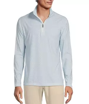 Пуловер Rowm Rec & Relax с длинными рукавами и молнией в четверть с геометрическим рисунком, белый