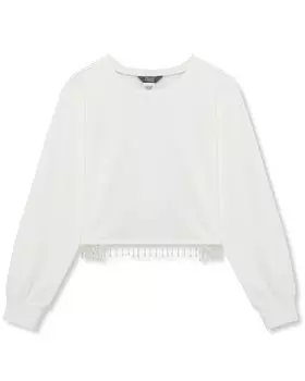 Пуловер с бахромой Truce, белый