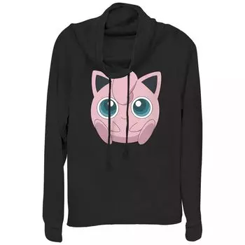 Пуловер с большим лицом и рисунком Pokmon Jigglypuff для юниоров Licensed Character, черный