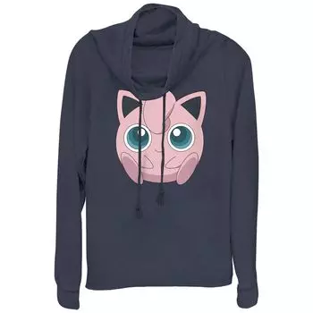 Пуловер с большим лицом и рисунком Pokmon Jigglypuff для юниоров Licensed Character, темно-синий