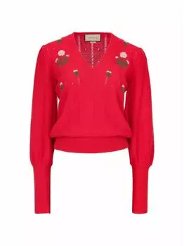 Пуловер с цветочным принтом Gucci
