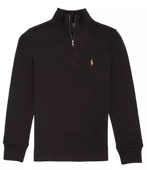 Пуловер с длинными рукавами и застежкой-молнией Polo Ralph Lauren для больших мальчиков 8–20 лет, черный