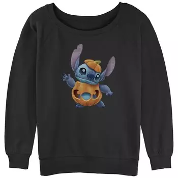 Пуловер с графическим рисунком для детей Disney's Lilo & Stitch Pumpkin Stitch, черный