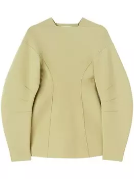 Пуловер с кантом Jil Sander, зеленый