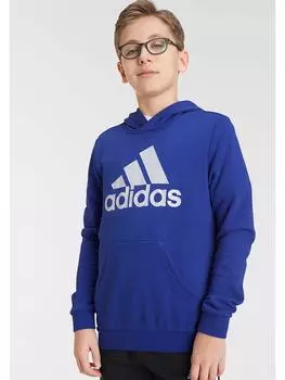 Пуловер с капюшоном adidas, синий