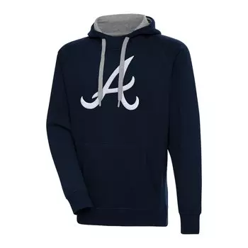 Пуловер с капюшоном Antigua Atlanta Braves, нави