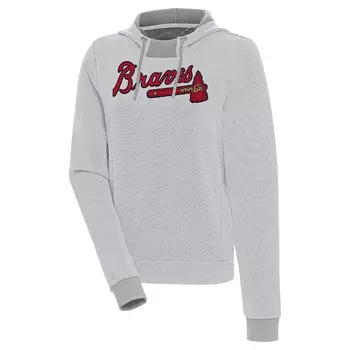 Пуловер с капюшоном Antigua Atlanta Braves, серый