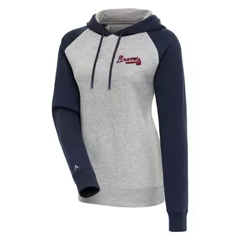 Пуловер с капюшоном Antigua Atlanta Braves, серый