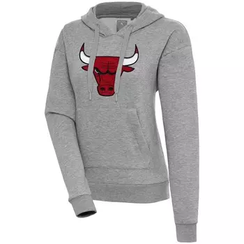 Пуловер с капюшоном Antigua Chicago Bulls, серый