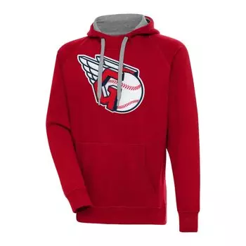 Пуловер с капюшоном Antigua Cleveland Guardians, красный