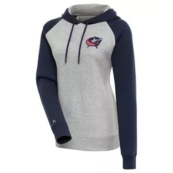 Пуловер с капюшоном Antigua Columbus Blue Jackets, серый