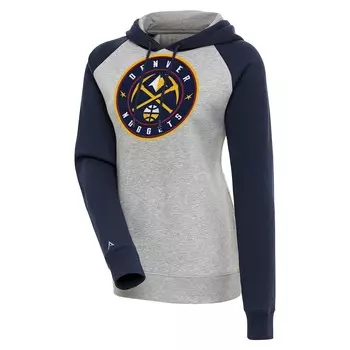 Пуловер с капюшоном Antigua Denver Nuggets, серый