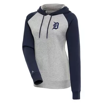 Пуловер с капюшоном Antigua Detroit Tigers, серый
