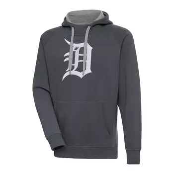 Пуловер с капюшоном Antigua Detroit Tigers, угольный