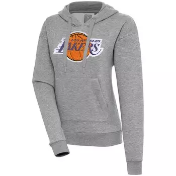 Пуловер с капюшоном Antigua Los Angeles Lakers, серый
