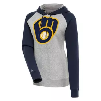 Пуловер с капюшоном Antigua Milwaukee Brewers, серый