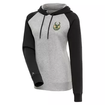Пуловер с капюшоном Antigua Milwaukee Bucks, серый