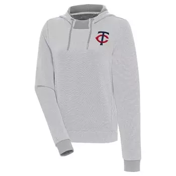 Пуловер с капюшоном Antigua Minnesota Twins, серый