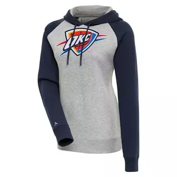 Пуловер с капюшоном Antigua Oklahoma City Thunder, серый