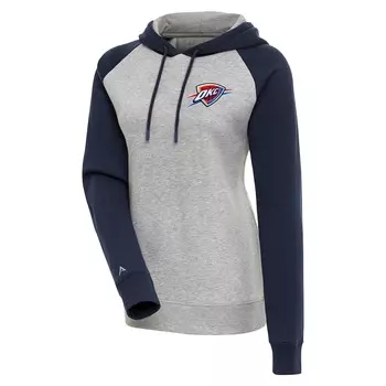 Пуловер с капюшоном Antigua Oklahoma City Thunder, серый